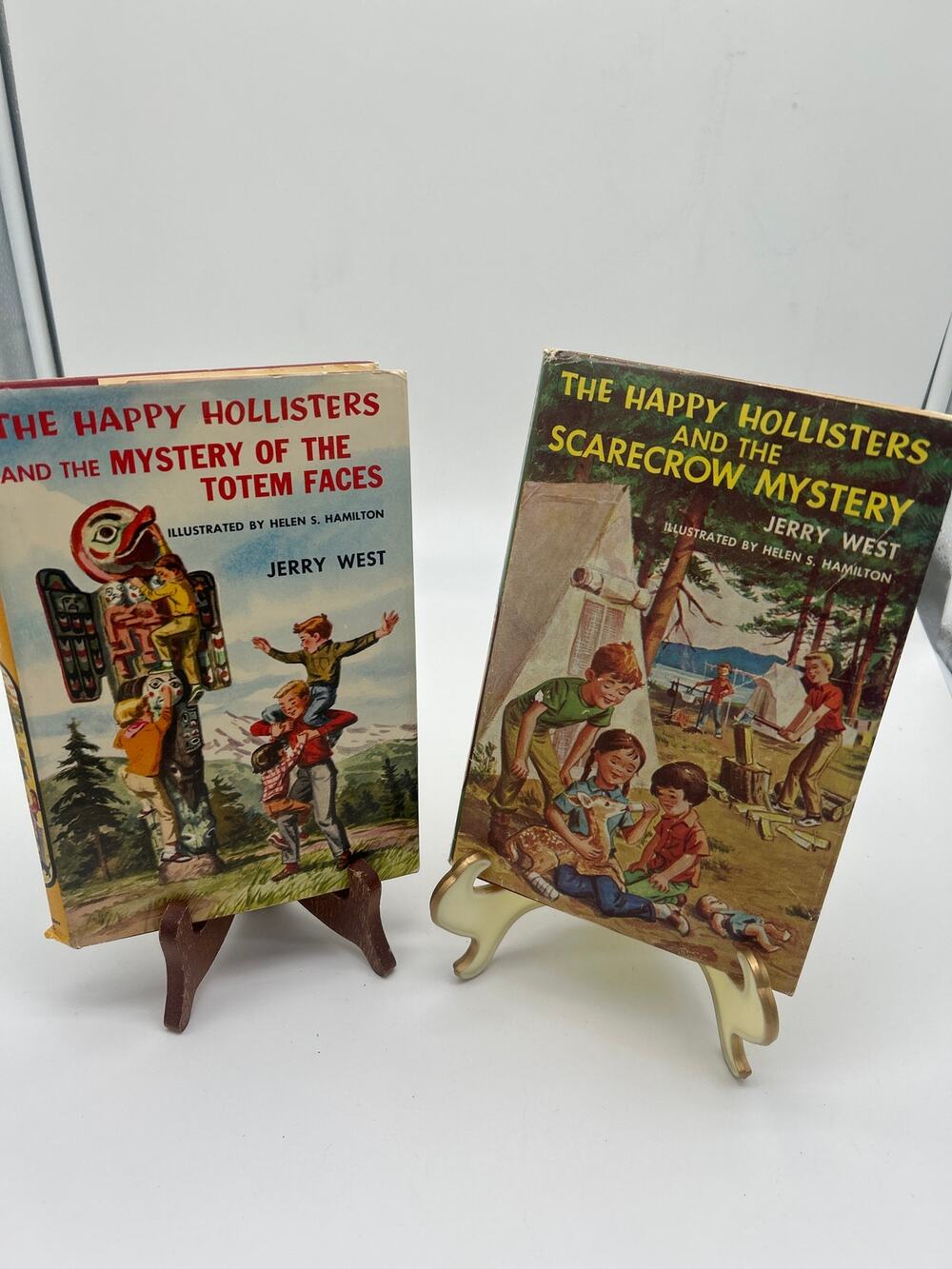 Vintage Happy Hollisters Mystery Books Lot 2 HC 1957 1958 Jerry West Doubleday
